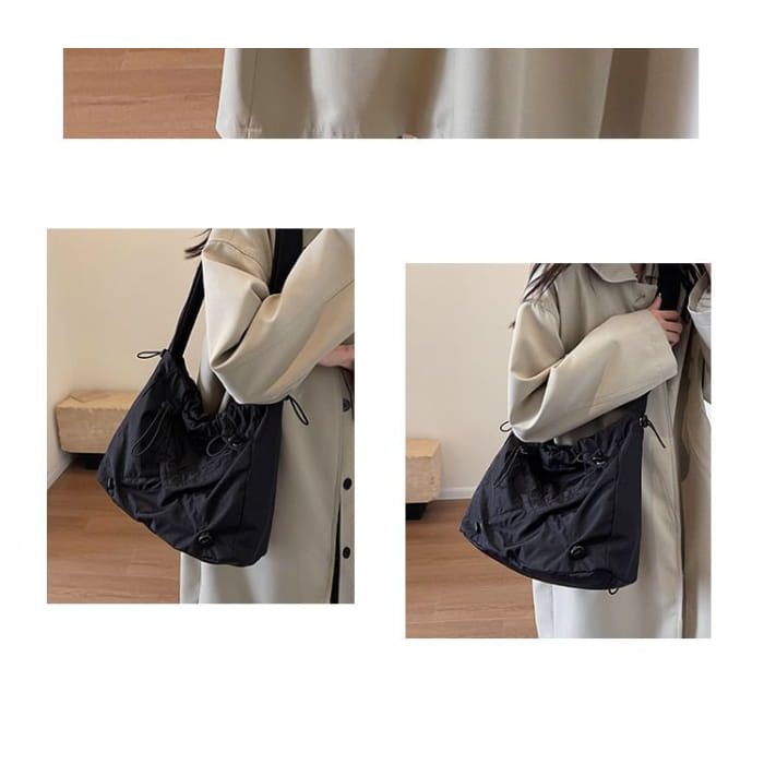 Plain Ruched Shoulder Bag