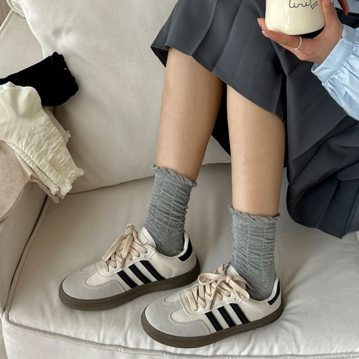 Plain Ruched Socks