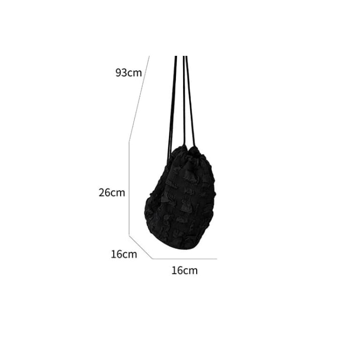 Plain Shirred Bucket Bag