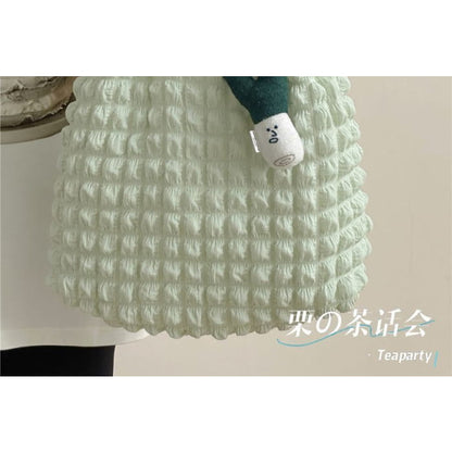 Plain Shirred Tote Bag / Charm / Set - Backpacks