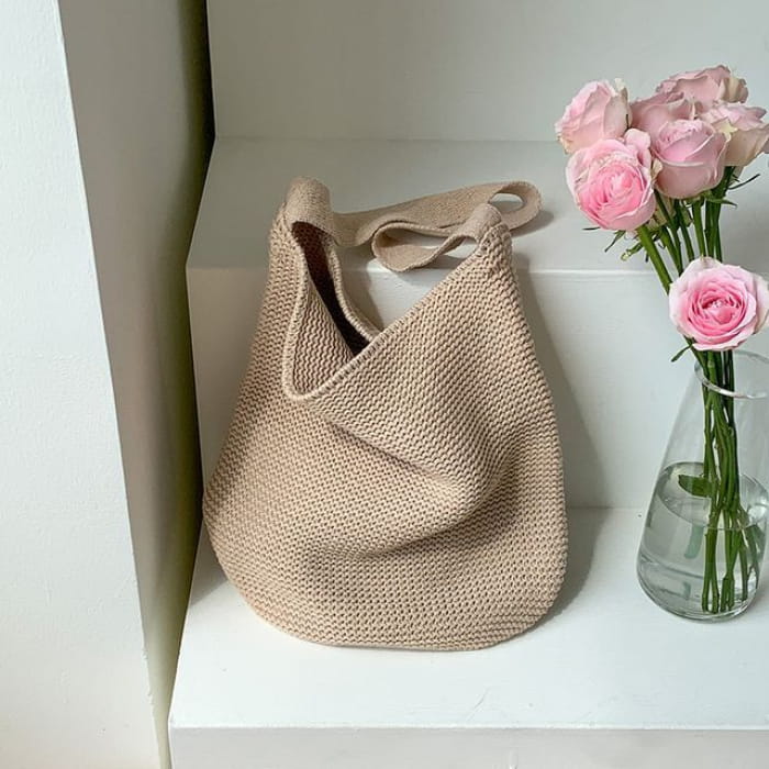 Plain Shopper Bag - Almond / One Size