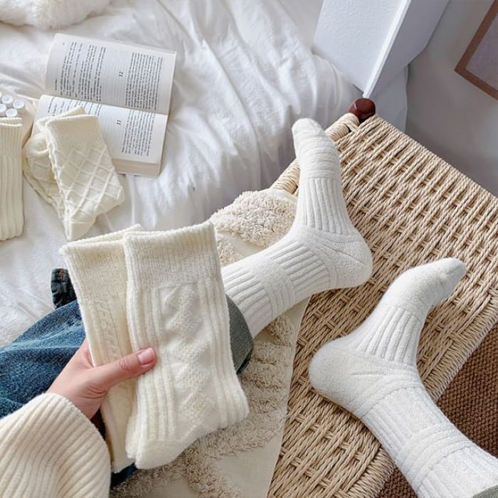 Plain Short Socks Set