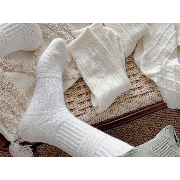 Plain Short Socks Set