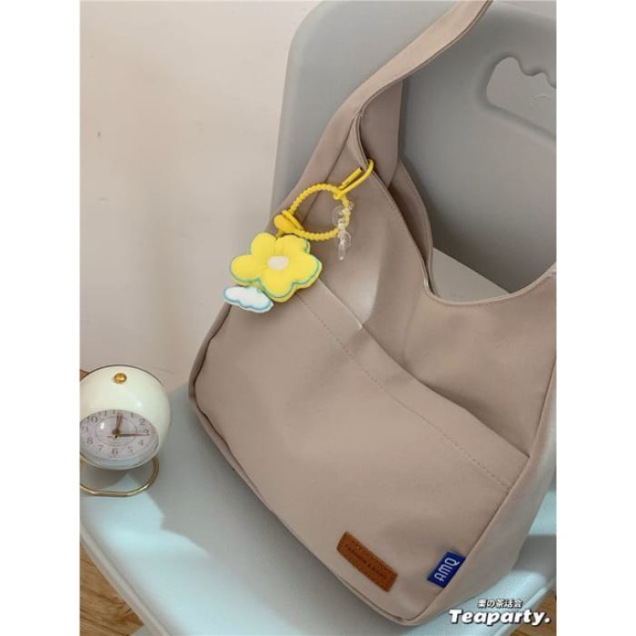 Plain Tote Bag / Patterned Waterproof - With Yellow Flower