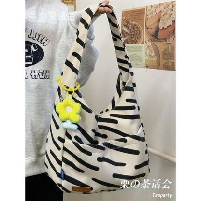 Plain Tote Bag / Patterned Waterproof - With Yellow Flower