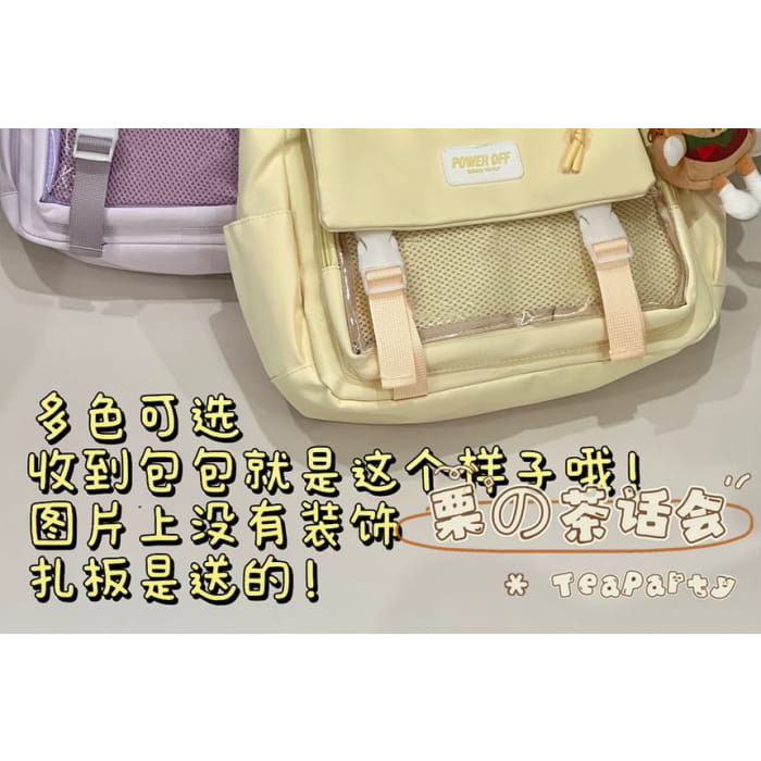 Plain Transparent Panel Messenger Bag