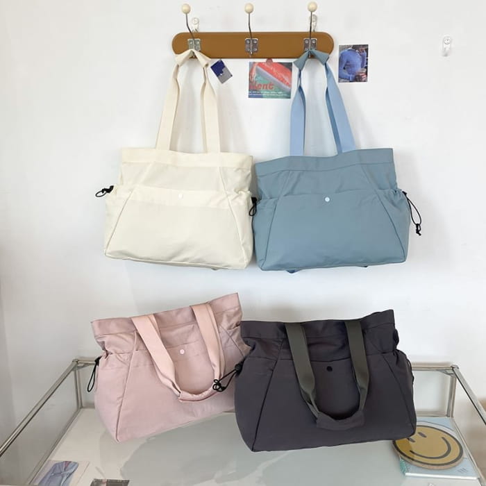 Plain Zip Tote Bag