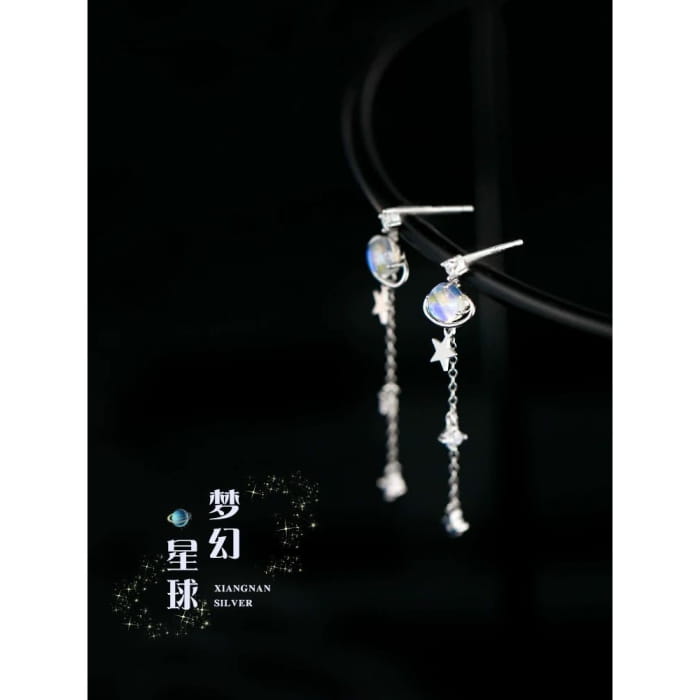 Planet Star Drop Earring