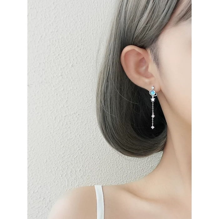 Planet Star Drop Earring