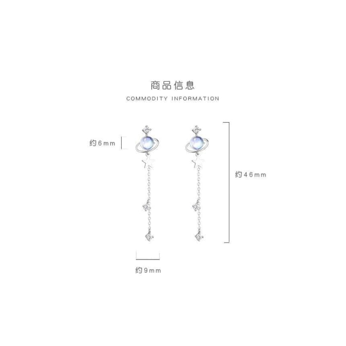 Planet Star Drop Earring