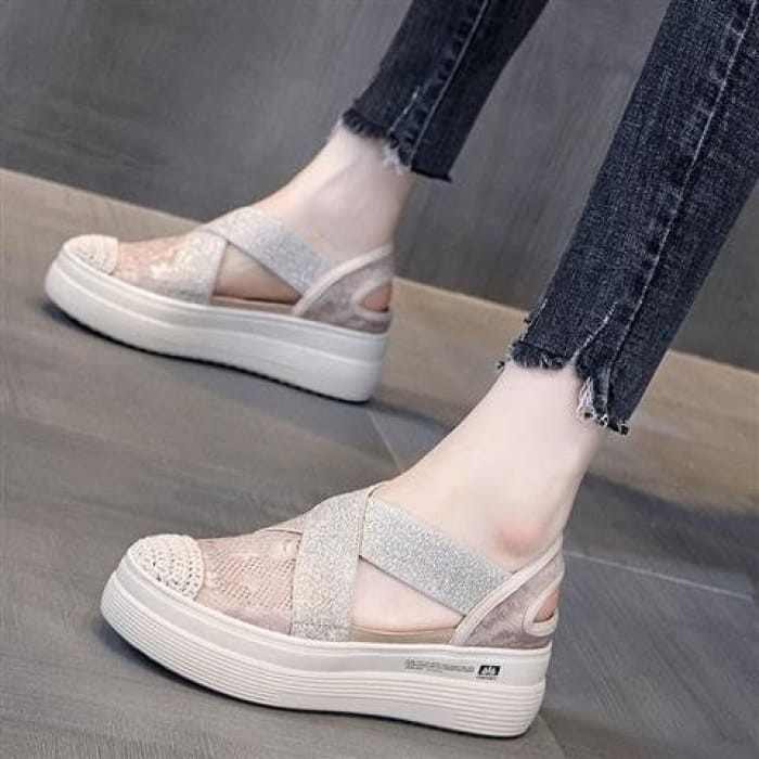 Platform Cutout Slip Ons