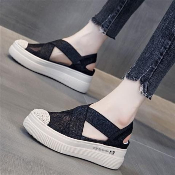 Platform Cutout Slip Ons