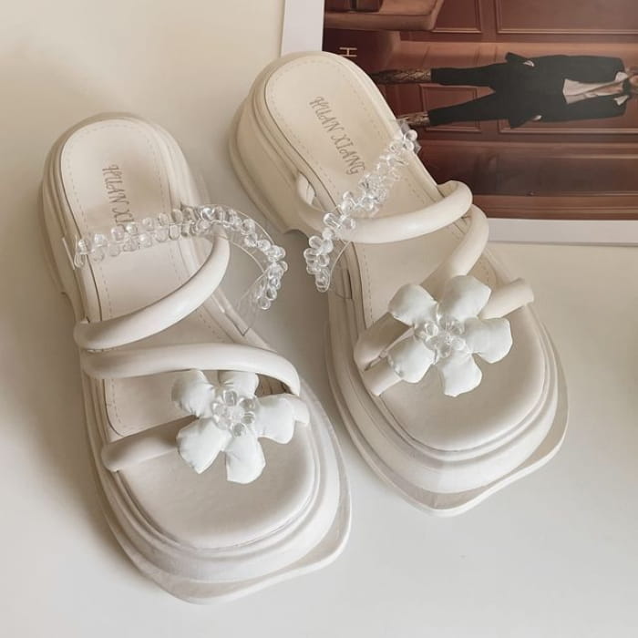 Platform Flower Sandals