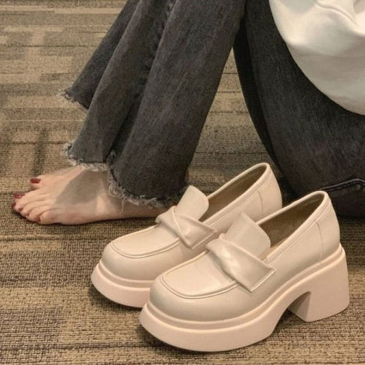 Platform Plain Loafers