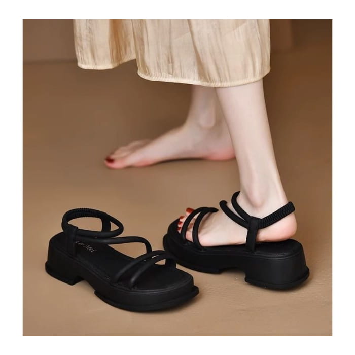 Platform Plain Sandals