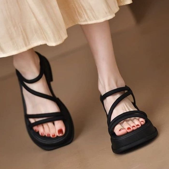 Platform Plain Sandals