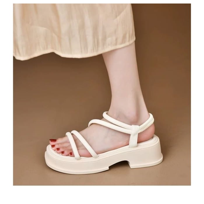 Platform Plain Sandals