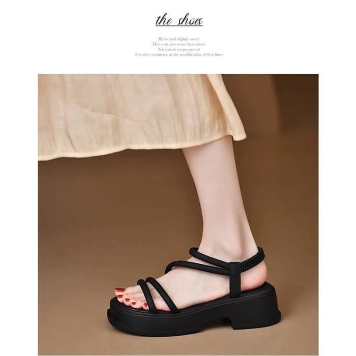 Platform Plain Sandals