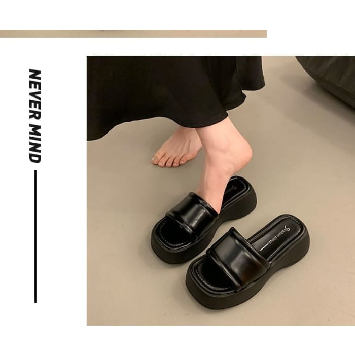 Platform Slide Sandals