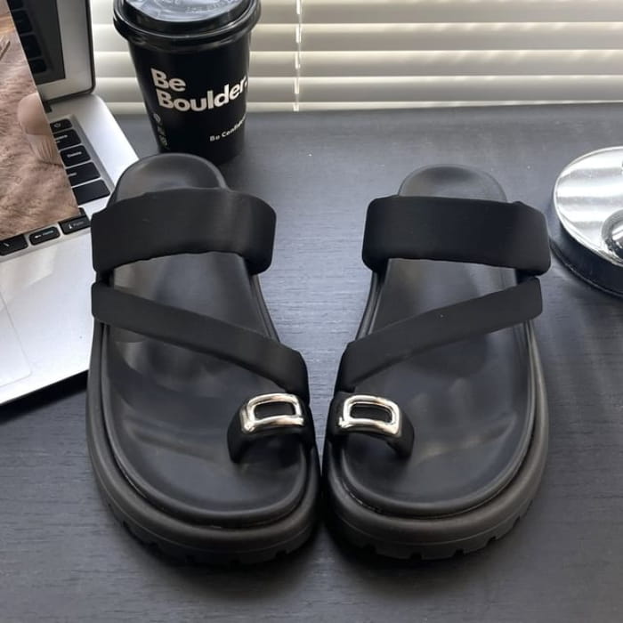 Platform Slide Sandals