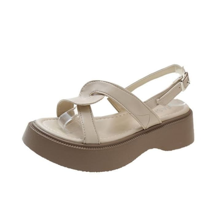 Platform Slingback Sandals - Off-White / 35