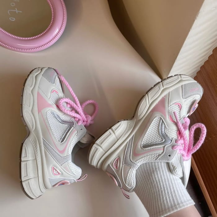 Platform Sneakers With Heart