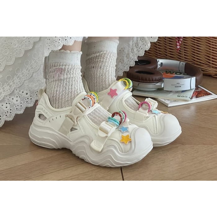 Platform Star Applique Sneaker Sandals