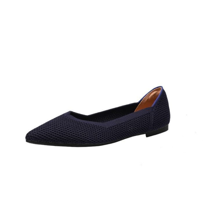 Pointed Flats - Black & Blue / 34