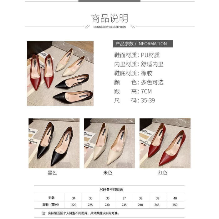 Pointed High Heel Pumps