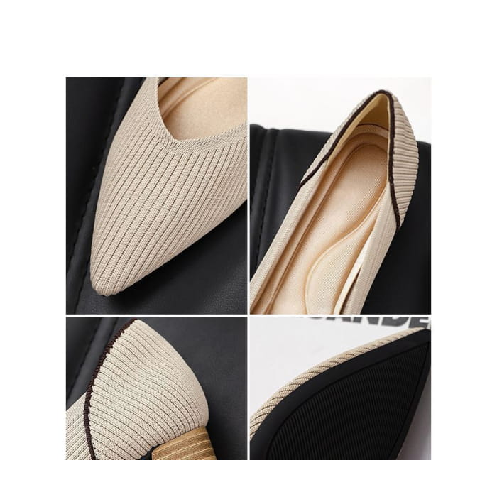 Pointed Ribbed Flats