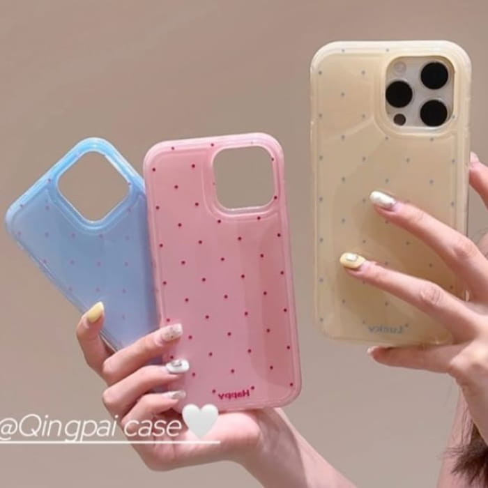 Polka Dot Phone Case - iPhone 15 Pro Max / Plus / 14 / 13