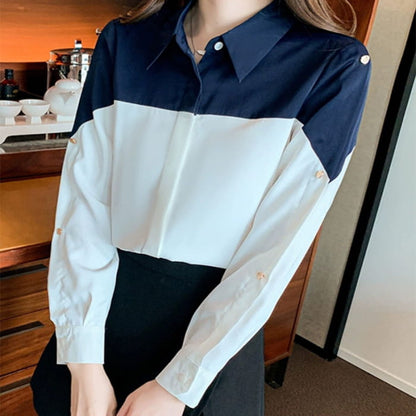 Polo Collar Long Sleeve Fashion Shirt