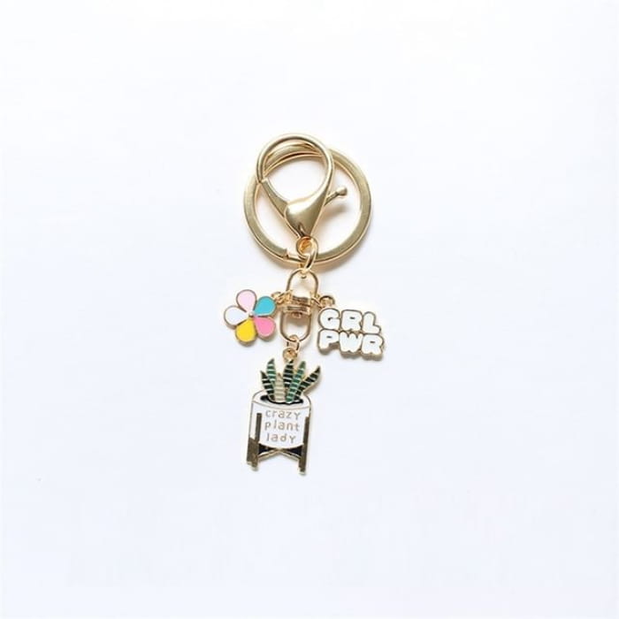 Potted Plants Bag Charm / Key Ring - Tiger Pilan / One Size