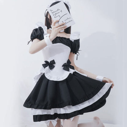 Princess Maid Bow Tie Costume Top Skirt Set