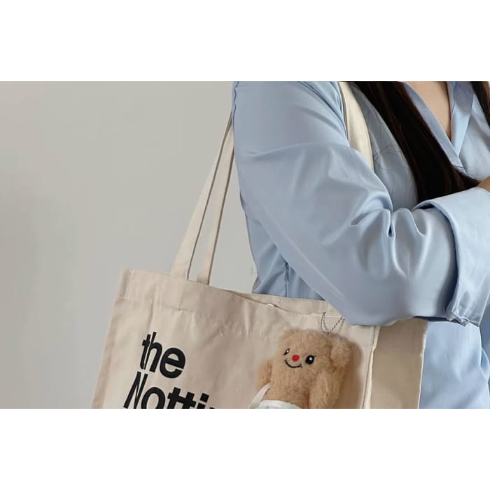 Print Canvas Tote Bag / Charm / Set