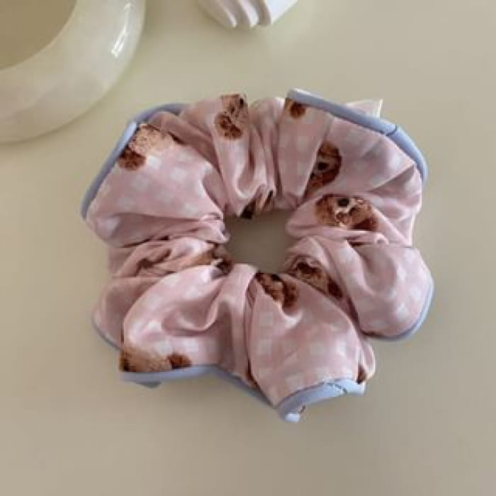 Print Fabric Scrunchie (Various Designs) - 661 - Bear &