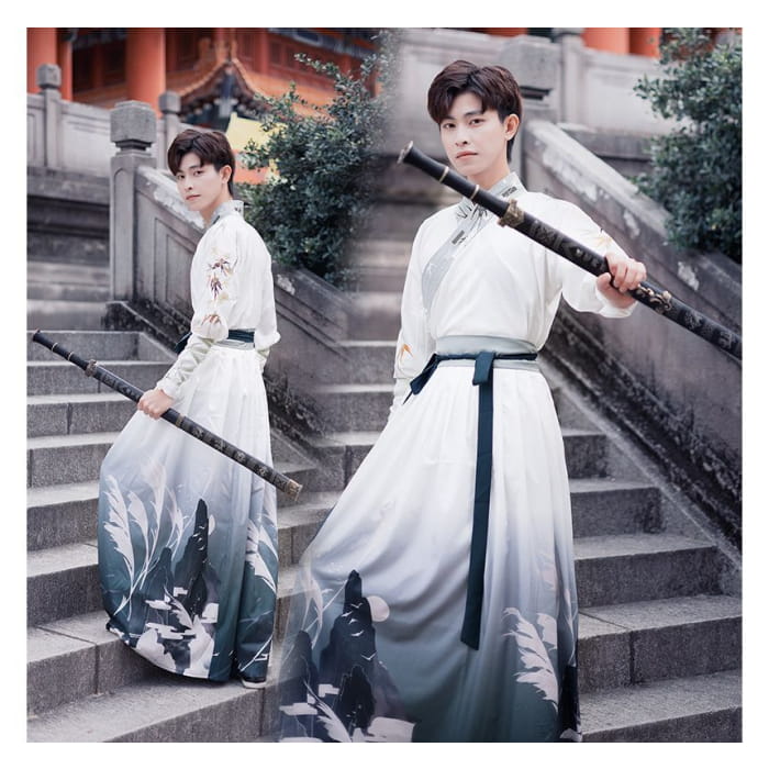 Print Gradient Hanfu Costume Set