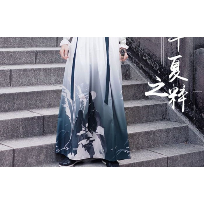 Print Gradient Hanfu Costume Set