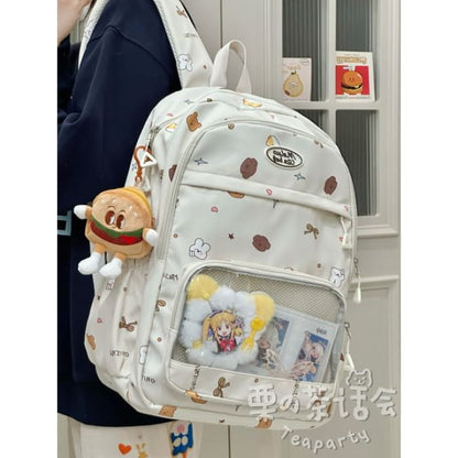 Print PVC Pocket Backpack / Bag Charm / Set