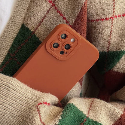 Pure Color Matte iPhone Case - X / Orange - IPhone