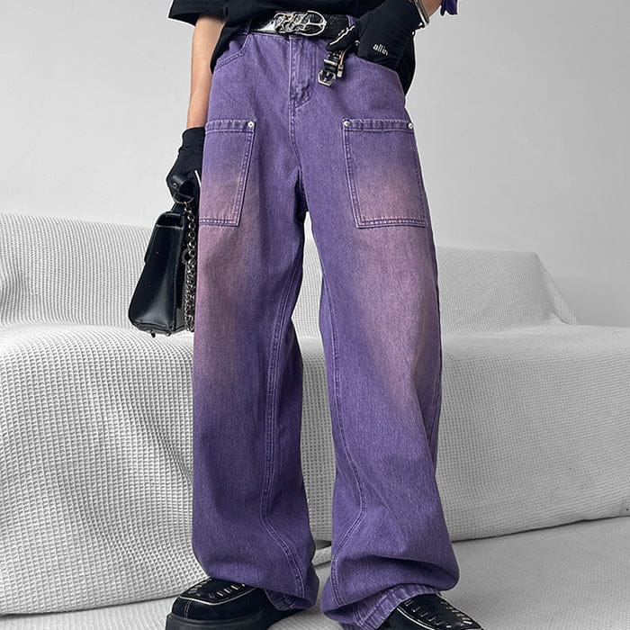 Purple Baggy Jeans - S