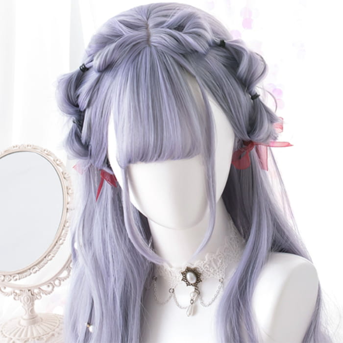 Purple Daily Long Curly Wig - One Size