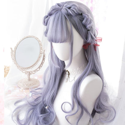 Purple Daily Long Curly Wig - One Size