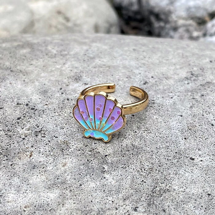 Purple Shell Anxiety Ring - ring