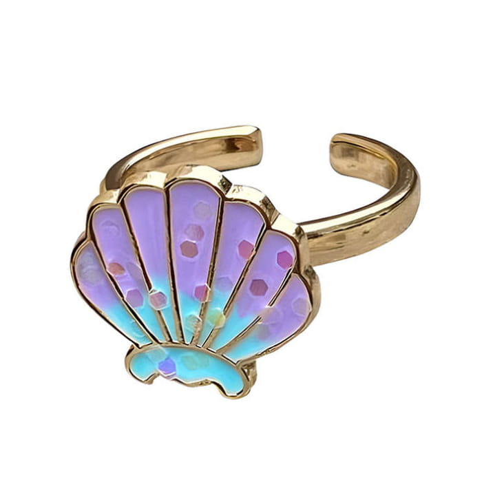 Purple Shell Anxiety Ring - ring