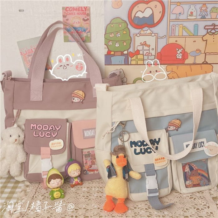 PVC Panel Canvas Tote Bag