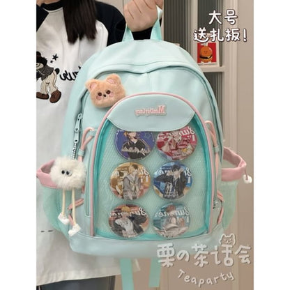 PVC Panel Laptop Backpack / Badge / Bag Charm / Set