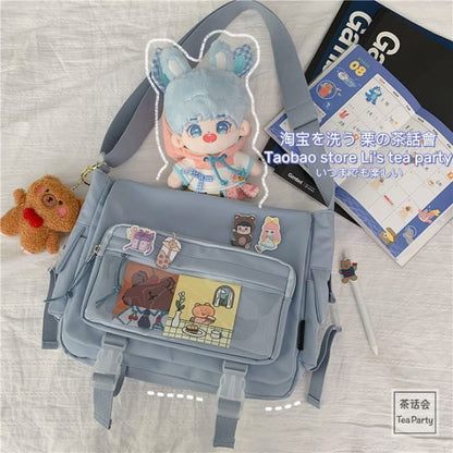 PVC Panel Multi-Pocket Crossbody Bag / Charm / Set