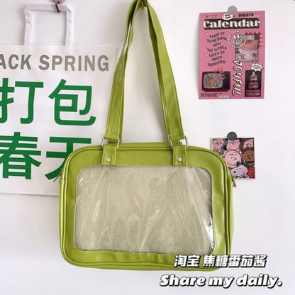 PVC Panel Tote Bag (Various Designs) - Green / S