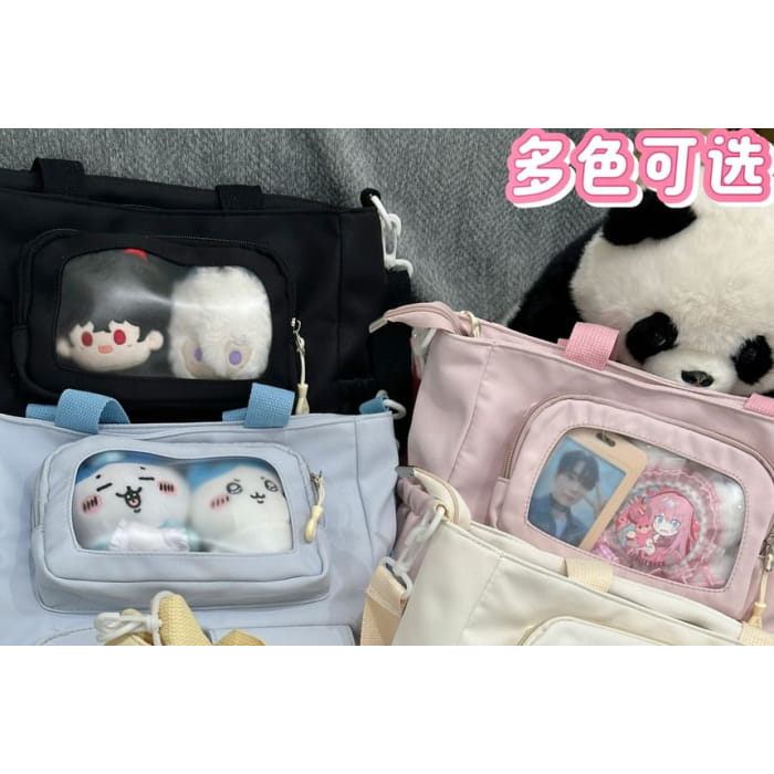 PVC Pocket Plain Tote Bag / Charm / Set